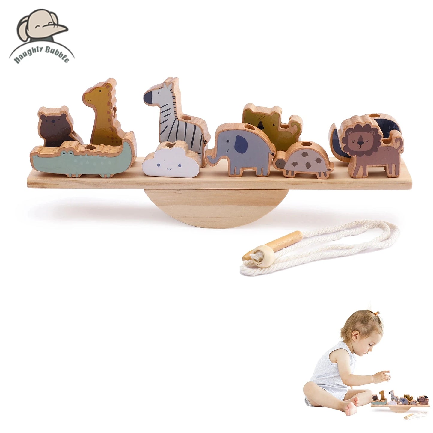 BalanceBogen - Montessori Bogen aus Holz für Spiel & Entwicklung